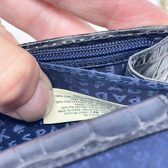 Kate Spade Alexander Ave Exotic Isabeli Clutch Crossbody Bag Blue Gold Chain - Picture 11 of 11